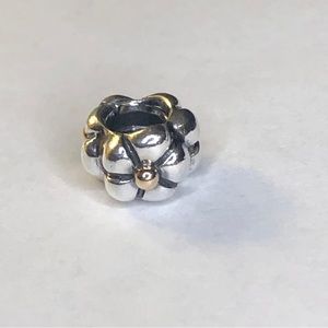 Retired Pandora 14k Tipped Flower Charm
